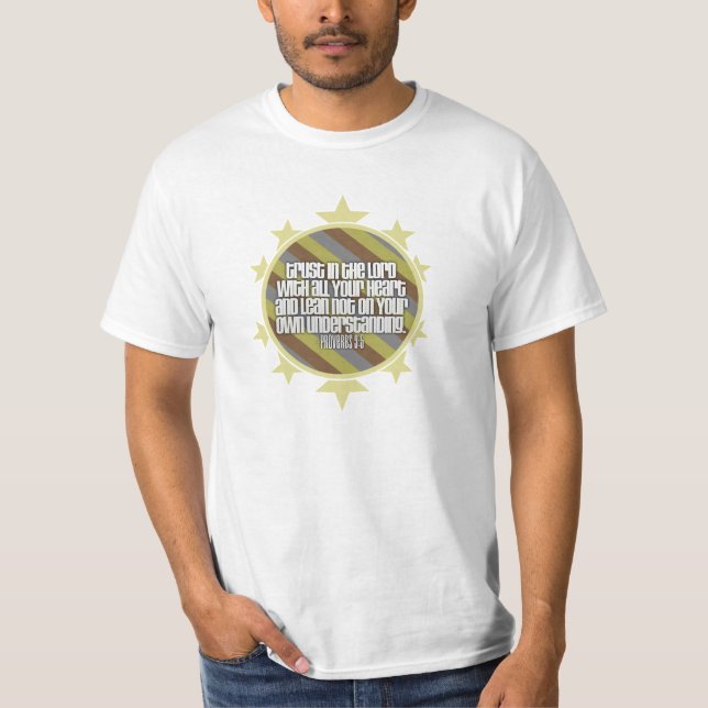 T-shirt do valor do 3:5 dos provérbio (ouro) (Frente)