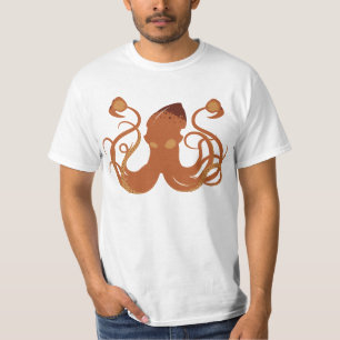 T-shirt do valor do calamar gigante do vetor