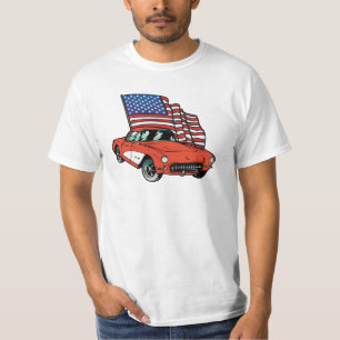 T-shirt do valor do carro do músculo do vintage d
