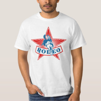 T-shirt do valor do vaqueiro da estrela do rodeio