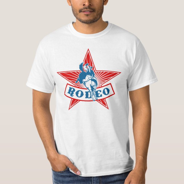 T-shirt do valor do vaqueiro da estrela do rodeio (Frente)
