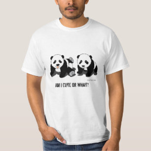 T-shirt do valor dos homens do urso de panda