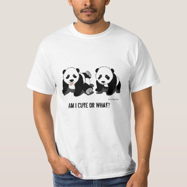 T-shirt do valor dos homens do urso de panda (Frente)