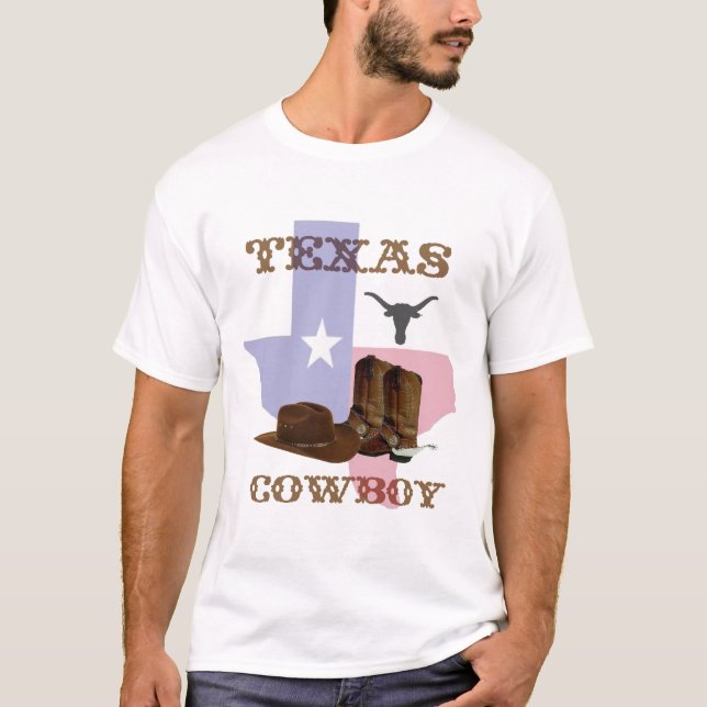 T-shirt do vaqueiro de Texas (Frente)