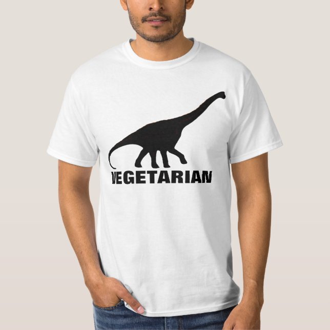 T-shirt do VEGETARIANO do dinossauro (Frente)