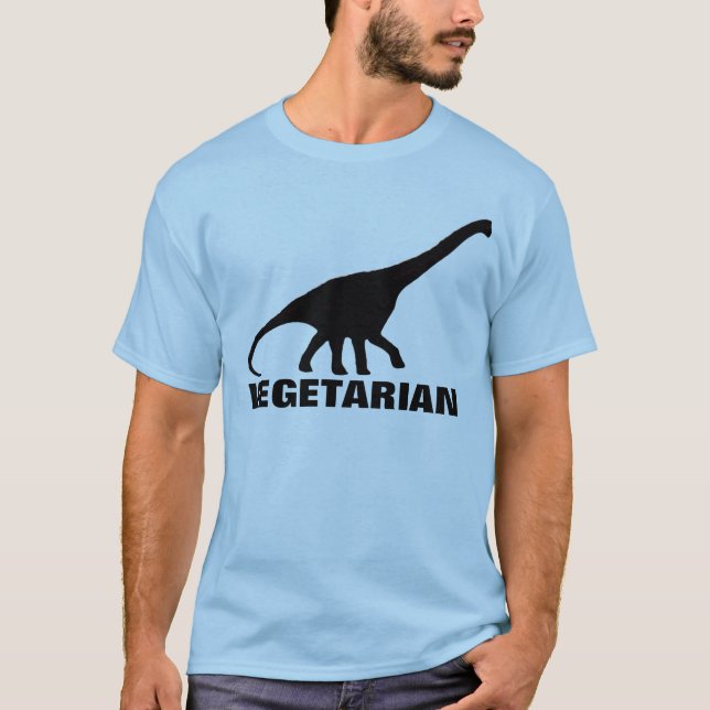T-shirt do VEGETARIANO do dinossauro (Frente)