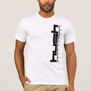 T-shirt do vertical do logotipo do Hush
