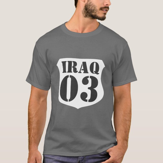 T-shirt do veterano da guerra no iraque - (Frente)