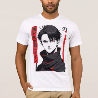 T-shirt do vetor do herói anime intenso