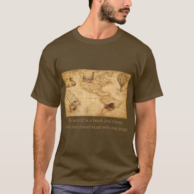 T-shirt do viagem do mundo (Frente)