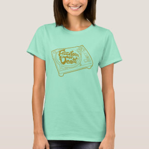 T-shirt do vinil da liberdade ou da morte
