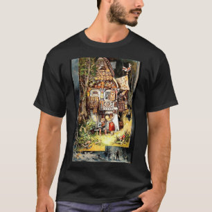 T-shirt do vintage de Hansel e de Gretel