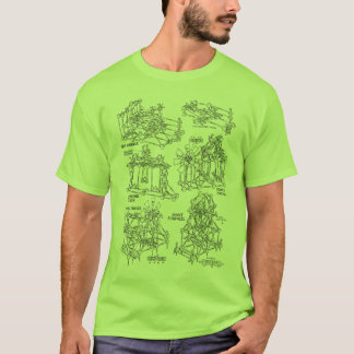 T-shirt do vintage do brinquedo do funileiro