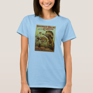 T-shirt do vintage do circo de Hagenbeck (menina)