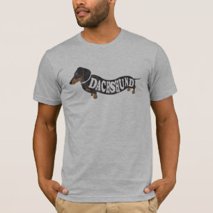 T-shirt do vintage do Dachshund