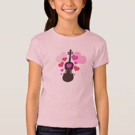 T-shirt do violino da menina