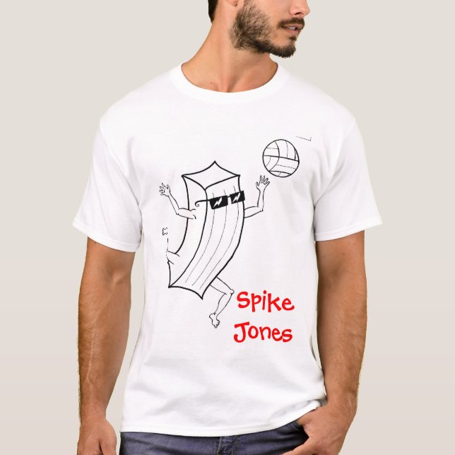T-shirt do voleibol do AON Spike Jones (Frente)