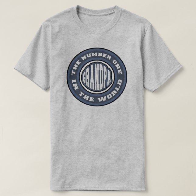 T-shirt do vovô do número 1 (Frente do Design)