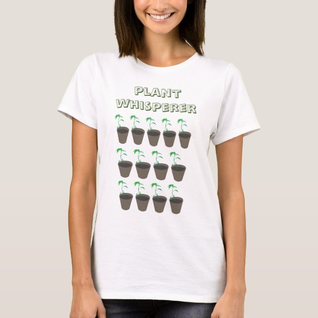 T-shirt do whisperer da planta (Frente)