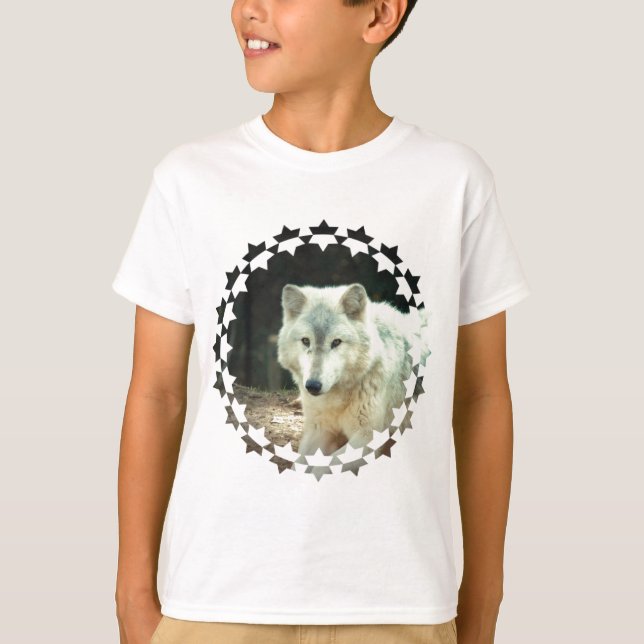 T-Shirt do Wolf Kid da cinza (Frente)