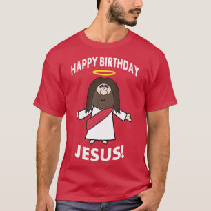 T-shirt do Xmas do Natal de Jesus do feliz