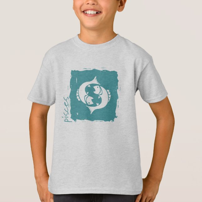 T-shirt do zodíaco dos peixes (Frente)
