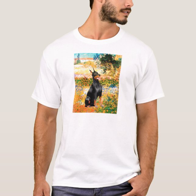 T-shirt Doberman 1 - Jardim (VG) (Frente)