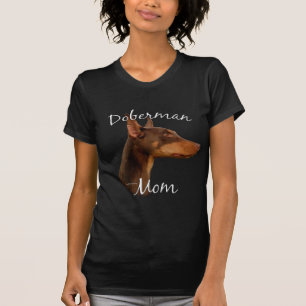 T-shirt Doberman Pinscher (vermelho) Mãe 2