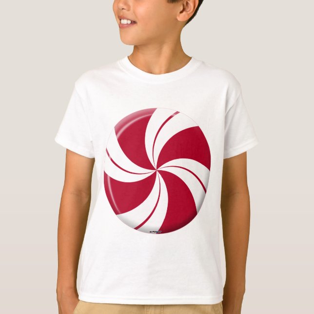 T-shirt Doce de Listra com Redemoinho de Hortelã (Frente)