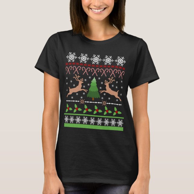 T-shirt Doce de Natal Feio Engraçado (Frente)