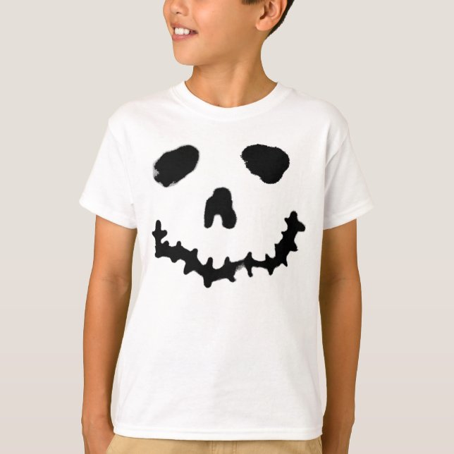 T-shirt Doce de Pumpkin Cara de Jack-o-lanterno (Frente)