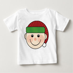 T-shirt doce do bebê do duende do Natal
