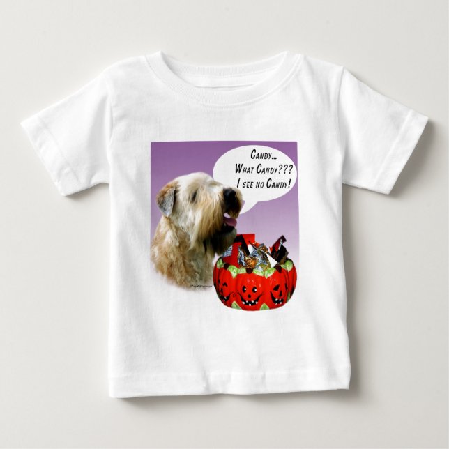 T-shirt Doces de Terrier Halloween, De Roda Revestida Maci (Frente)