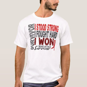 T-shirt Doença cardíaca do sobrevivente 4 do cardíaco d