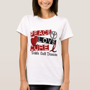 T-shirt Doença da célula falciforme da cura do amor da p