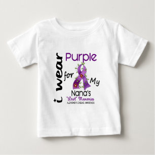 T-shirt Doença de Alzheimers eu visto o roxo para minha