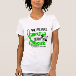 T-shirt Doença de Lyme eu visto o verde limão para minha
