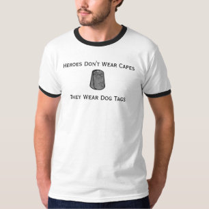 T-shirt Dog tags do desgaste dos heróis