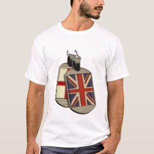 T-shirt Dog tags inglês engraçado