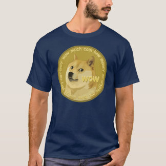 T-shirt Dogecoin "t-shirt escuro à lua" com código de QR