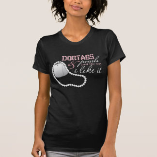 T-shirt Dogtags & pérolas apenas a maneira eu gosto d