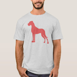 T-shirt Dogue Alemão coral