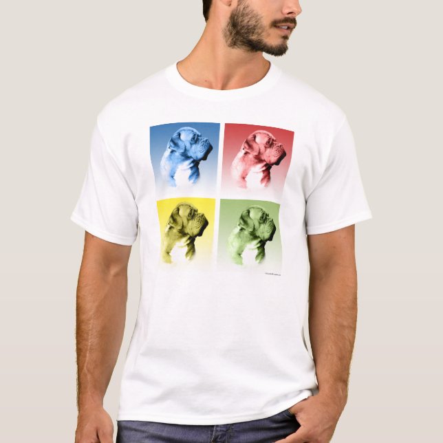 T-shirt Dogue de Bordeaux Pop Art (Frente)