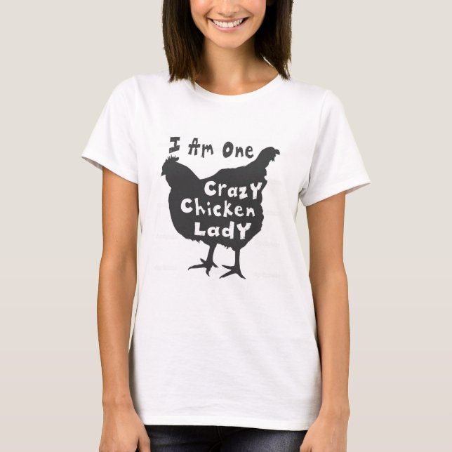 T-shirt Doida de Galinha Senhora (Frente)