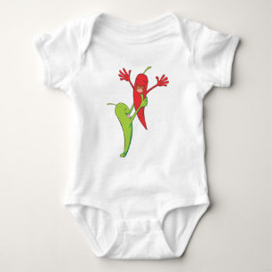T-shirt Dois amantes alegres da pimenta de pimentão