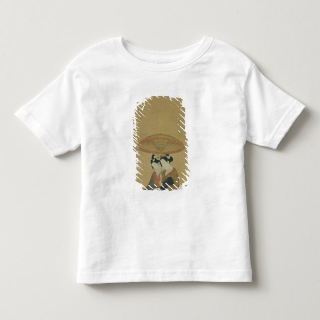 T-shirt Dois amantes sob um guarda-chuva (Frente)
