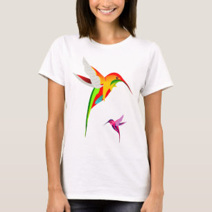 T-shirt Dois Bovinos Voadores Coloridos