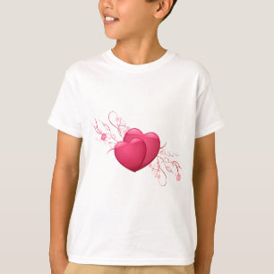 T-shirt Dois Corações Rosa