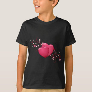 T-shirt Dois Corações Rosa