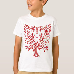 T-shirt Dois dirigiram Eagle - vermelho do rubi